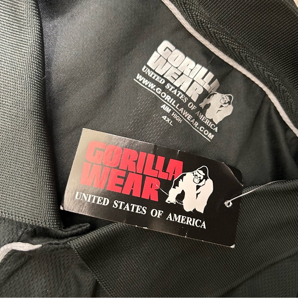 Gorilla Wear Black Polo Shirt Size 4XL - Picture 2 of 7